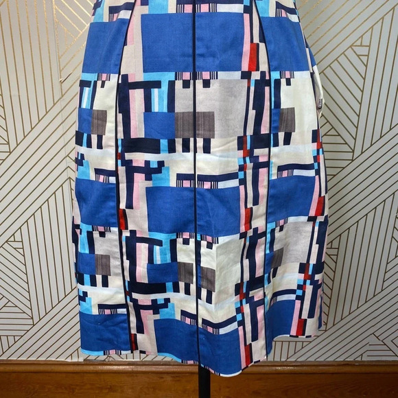 Lela Rose Abstract Geometric Print Colorful‎ Dress - Picture 5 of 12